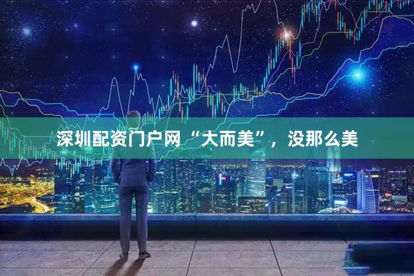 深圳配资门户网 “大而美”，没那么美